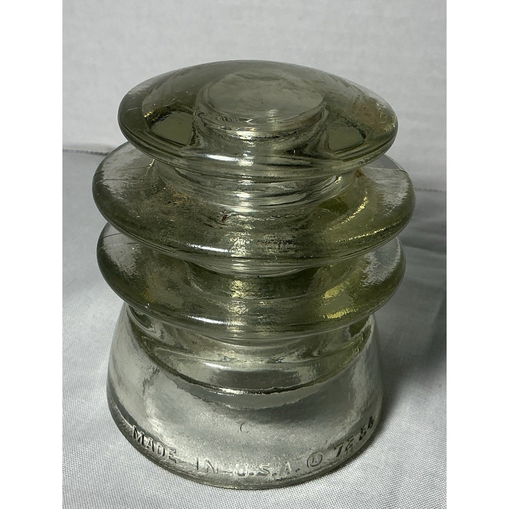 Vintage 1954 Armstrong Triple Petticoat Multi-groove 72-54 Glass Insulator MINT!